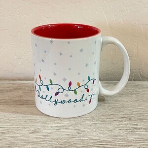 New Dollywood Mug Cup White Christmas Lights Snowflakes Ceramic Dolly Parton